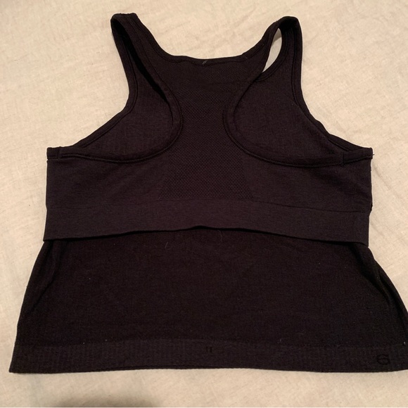 Charcoal black gray Lululemon tank top with built in bra - 6 - Picture 6 of 7